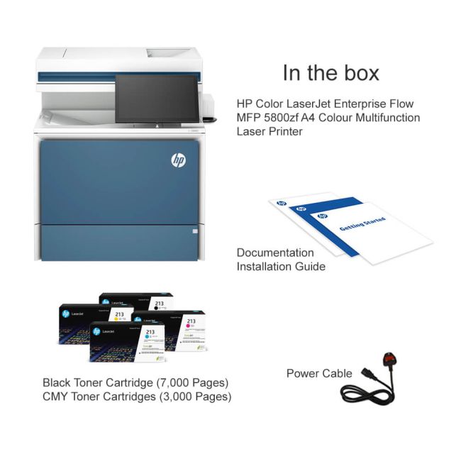 HP LaserJet Enterprise MFP 5800zf A4 Colour Multifunction Laser Printer