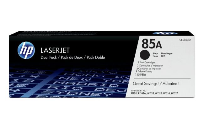 HP CE285AD No.85A Black Toner Cartridge Twin Pack