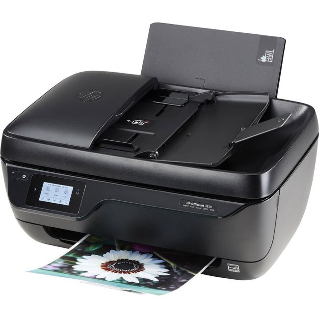 HP OfficeJet 3830 A4 Colour Inkjet Multifunction Printer Left View