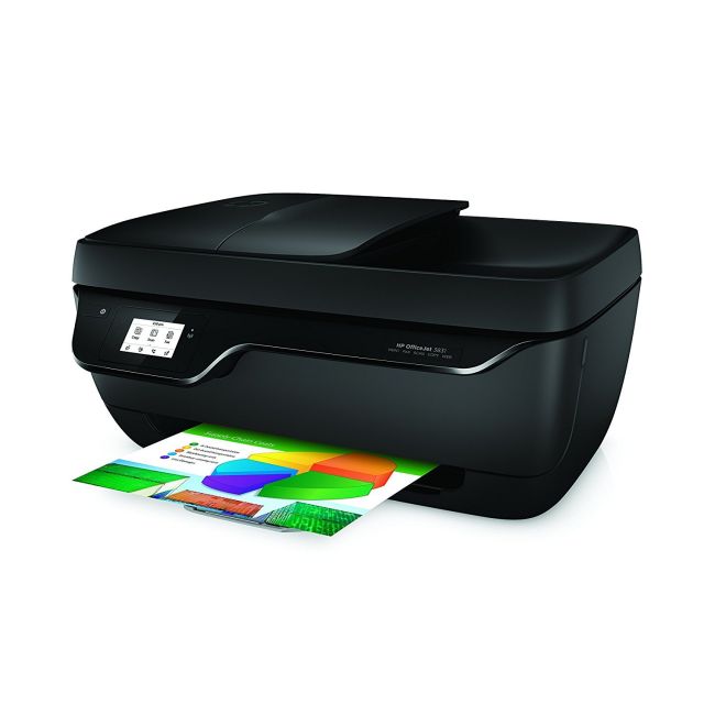 HP Officejet 3831 Multifunction Inkjet Printer Front View Left View