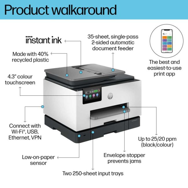 HP OfficeJet Pro 9135e (HP+) A4 Colour Multifunction Inkjet Printer