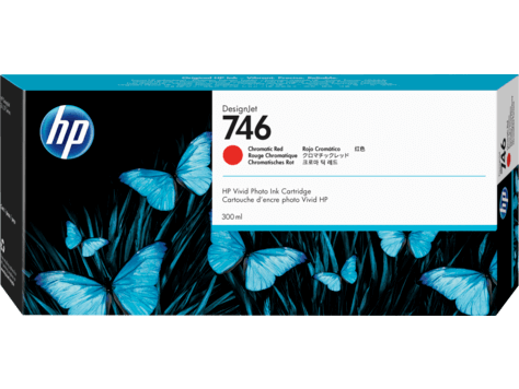 HP 746 Chromatic Red DesignJet Ink Cartridge (300ml) P2V81A