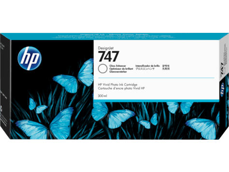 HP 747 Gloss Enhancer DesignJet Ink Cartridge (300ml) P2V87A