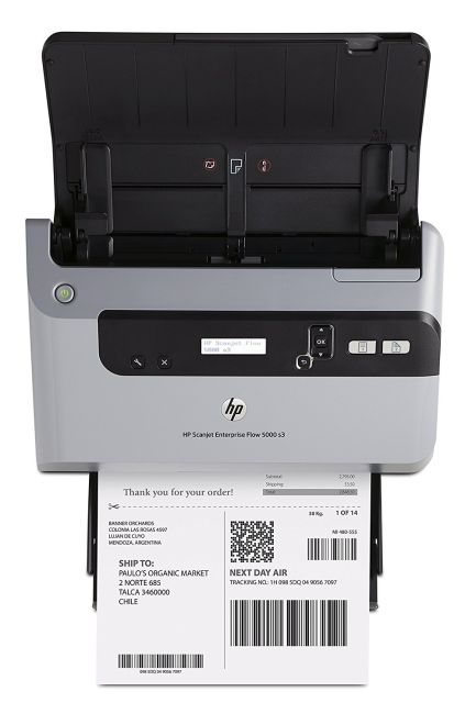 HP Scanjet Enterprise Flow 5000 S4 Sheet-feed Scanner top view