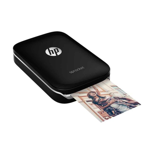 HP Sprocket ZINK Zero Ink Photo Printer (Black)