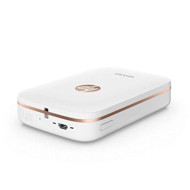 HP Sprocket ZINK Zero Ink Photo Printer (White)