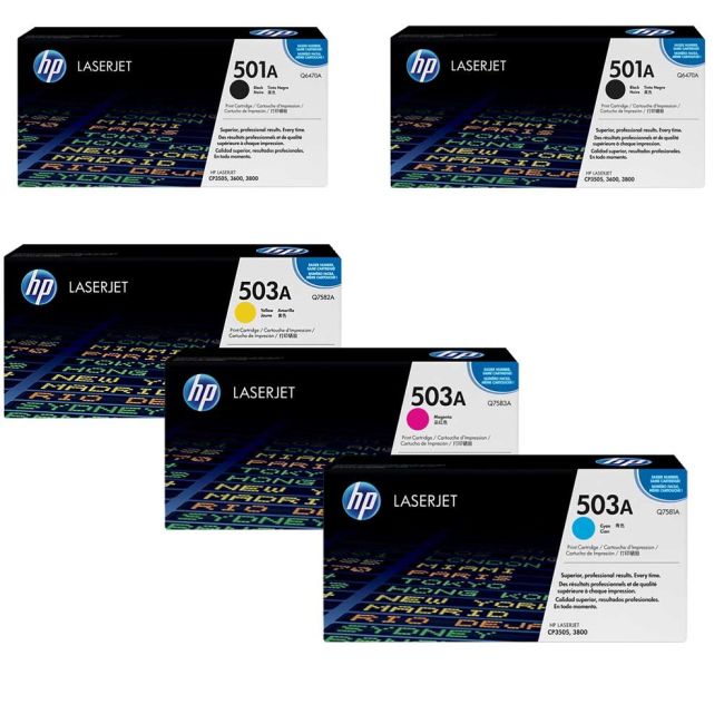 HP 503 1 x CMY + 2 x K Toner Cartridge Multipack