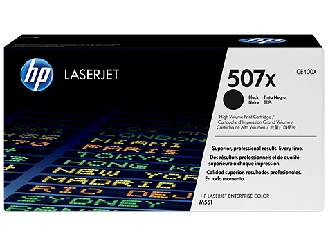 HP CE400X High Yield 507X Black Toner Cartridge (11,000 pages*)