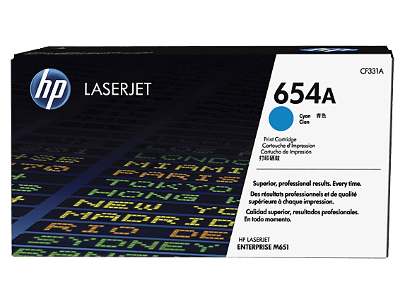 HP CF331A 654A Cyan Toner Cartridge (15,000 pages*)