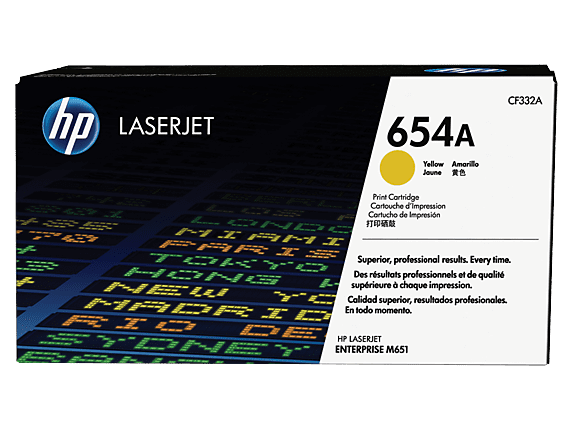 HP CF332A 654A Yellow Toner Cartridge (15,000 pages*)