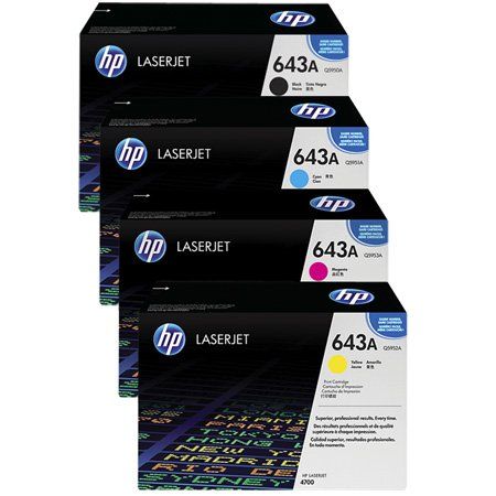 HP 643 CMYK Toner Cartridge Multipack