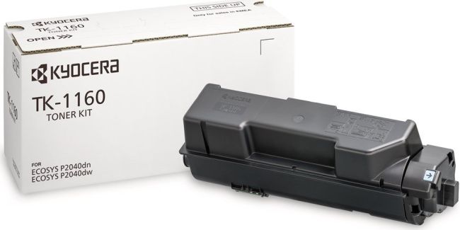 Kyocera 1T02RY0NL0 TK-1160 Black Toner Cartridge (7,200 Pages)