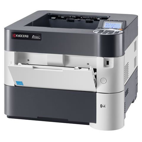 Kyocera FS-4200DN A4 Mono Laser Printer left view MPT open