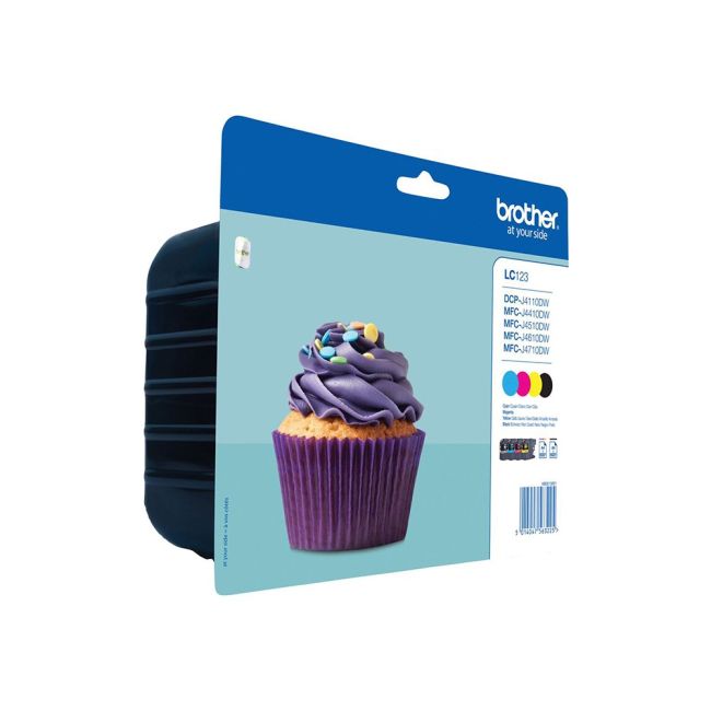 Brother LC123VALBP CMYK Ink Cartridge Multipack (4x 600 pages*)