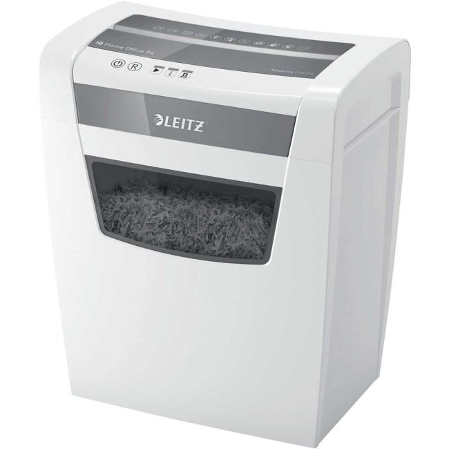 Leitz IQ Home Office Cross-Cut Paper Shredder P-4 White 80091000