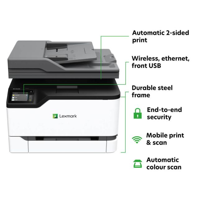 Lexmark MC3326i A4 Colour Multifunction Laser Printer - DISCONTINUED