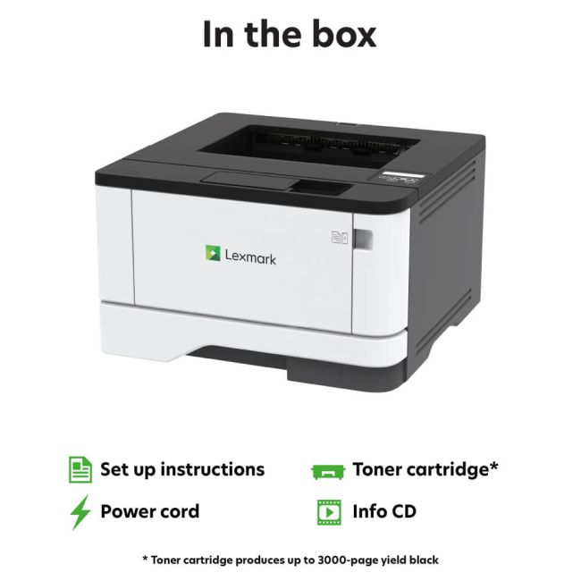 Lexmark B3442DW A4 Mono Laser Printer - DISCONTINUED