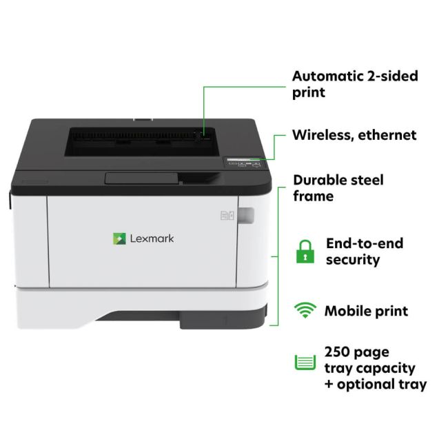 Lexmark B3442DW A4 Mono Laser Printer - DISCONTINUED