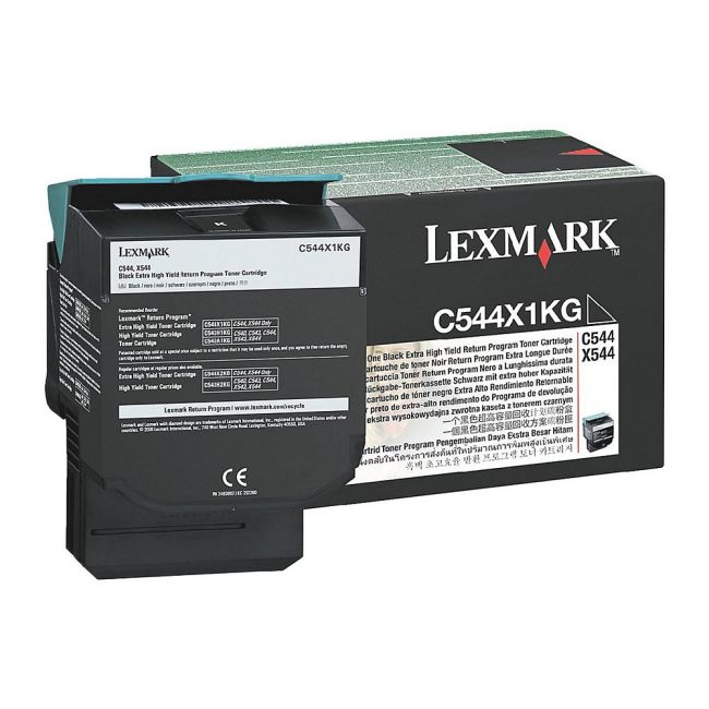 Lexmark C544X1KG Extra High Yield Black Return Program Toner Cartridge (6,000 pages*) 0C544X1KG