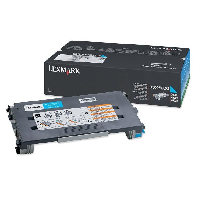 Lexmark C500S2CG Cyan Toner Cartridge (1,500 pages*) 0C500S2CG