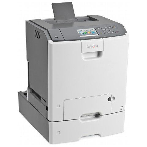 Lexmark C748de A4 Colour Laser Printer left view and tray