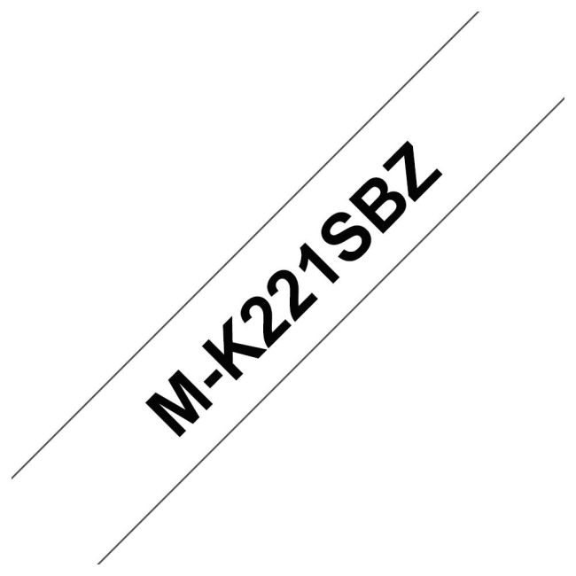 Brother MK221SBZ M-K221S 9mm x 4m Black On White Tape