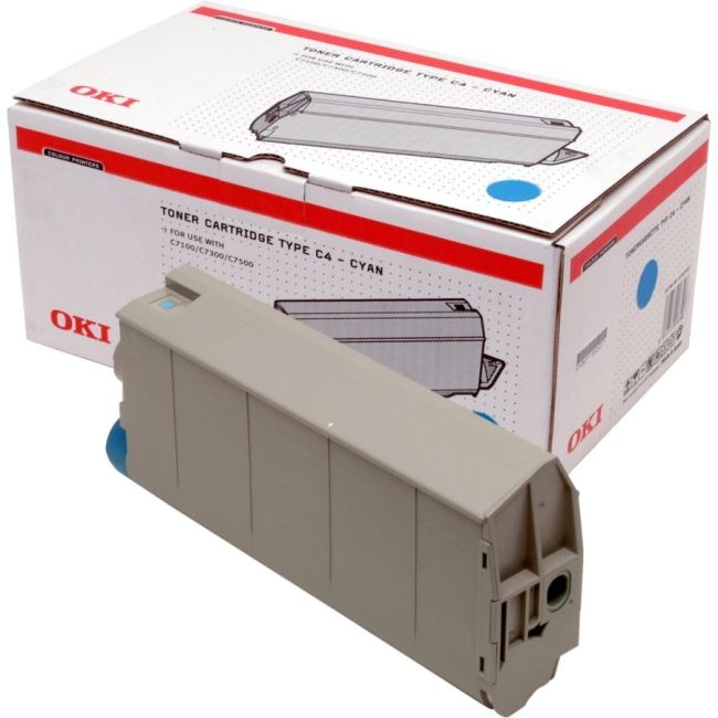 Oki 41963007 Cyan Toner Type C4 (10,000 pages*)