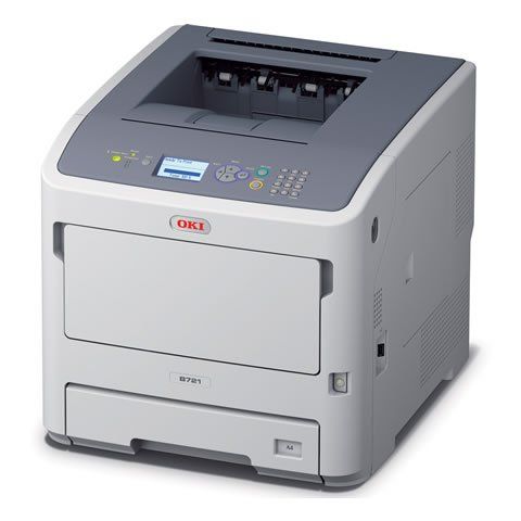 Oki B721dn A4 Mono LED Printer left view
