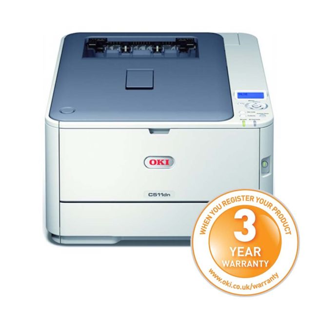 Oki C511dn 3 year warranty