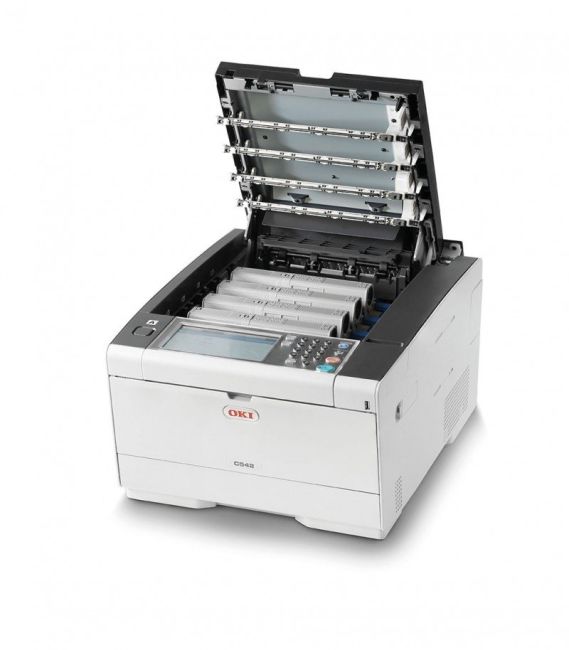 Oki C532dn A4 Colour LED Laser Printer Compatible CMYK Toner Bundle Printer Base