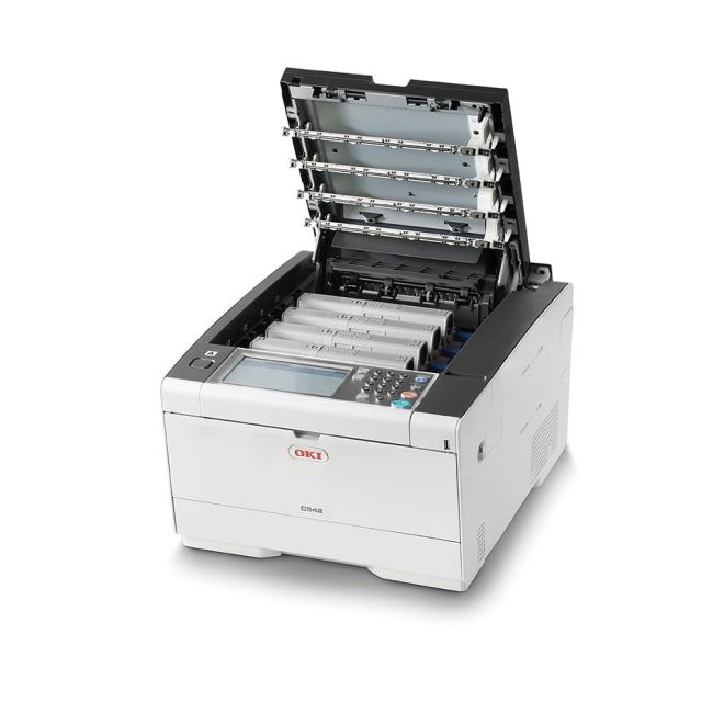OKI C542dn A4 Colour LED Printer open top