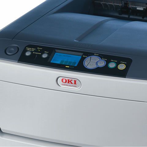 Oki C610dn A4 Colour Printer close up