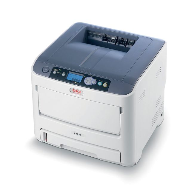 Oki C610dn A4 Colour Printer left view