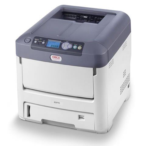 Oki C711n A4 Colour Printer  left view
