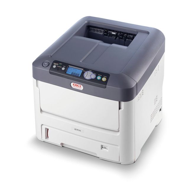 Oki C711dn A4 Colour Printer left view