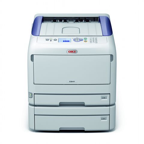 Oki C841dn A3 Colour LED Printer front view