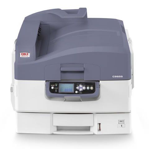 Oki C9655dn A3 Colour LED Printer front view
