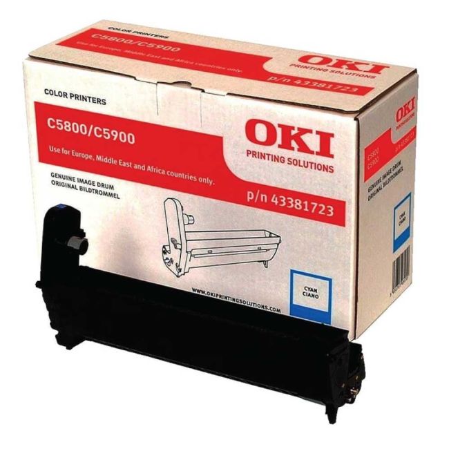 Oki 43381723 Cyan Drum C5859 (20,000 pages*)