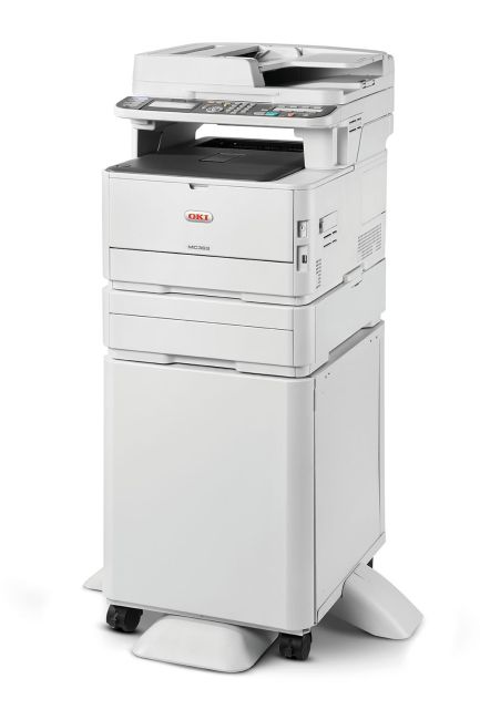 Oki MC363dn A4 Colour LED Multifunction Printer with stand