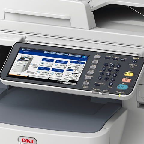 Oki MC760dnfax A4 Colour LED MFP with Fax screen  
