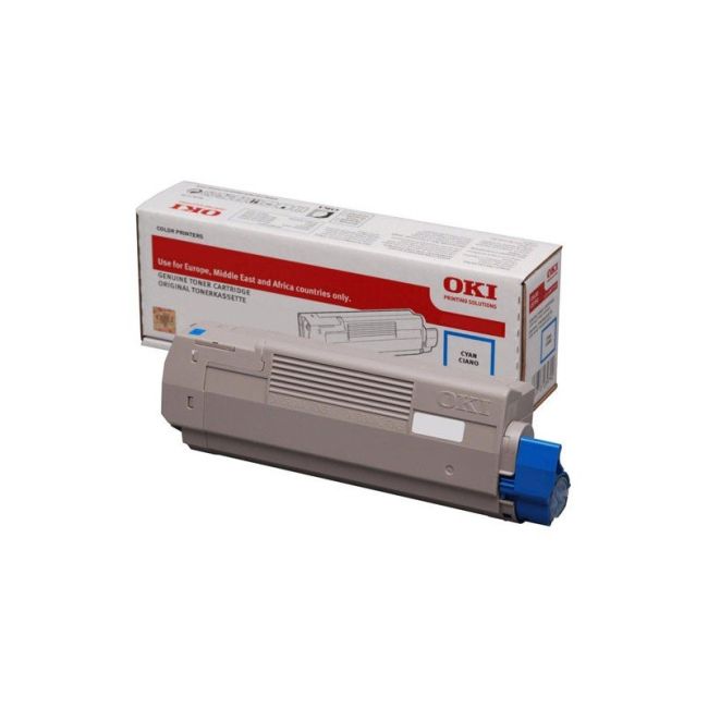 Oki 46490607 Cyan Toner Cartridge (6,000 Pages)
