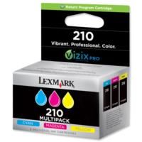 Lexmark 14L0268E 210 CMY Return Program Ink Cartridges