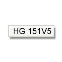 Brother HGE151V5 24mm Black On Clear Tape (5 pack)