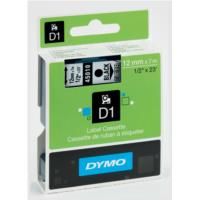 DYMO D1 45010 - 12mm x 7m - Black on Clear Tape