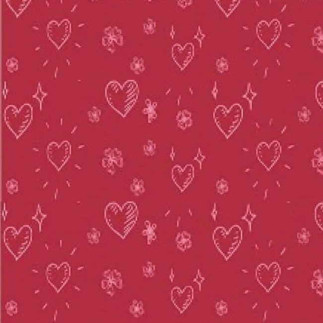 Compatible Brother TZe-MPVB35 12mm White on Pink Heart/Red Background Tape (4 Meters)