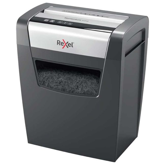 Rexel Momentum X312 Cross-Cut P-3 Shredder Black 2104572