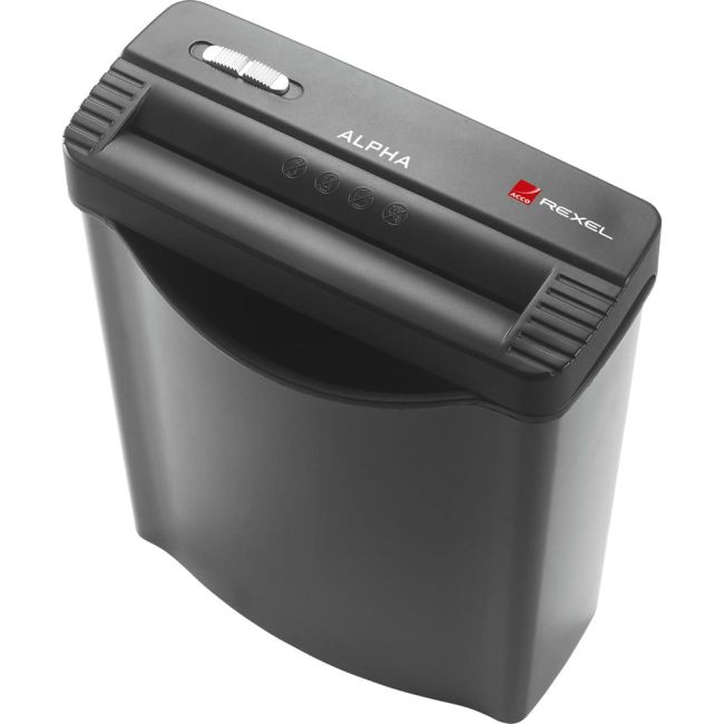 Rexel Alpha Strip Cut Shredder left view