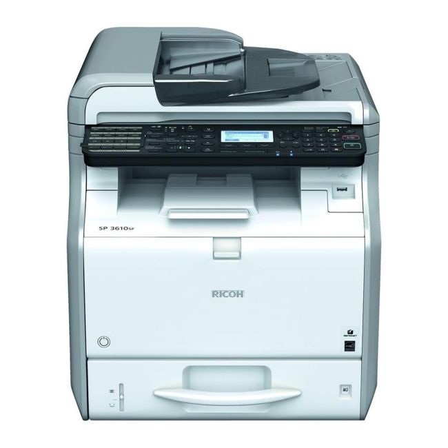 Ricoh SP3600 SF A4 Mono Laser Multifunction Printer Front View