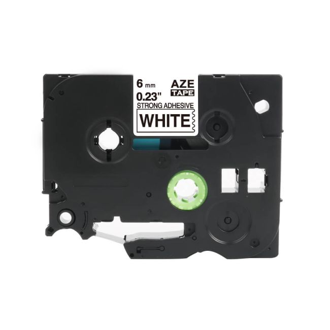 Compatible Brother TZS211 6mm Strong Adhesive Black On White