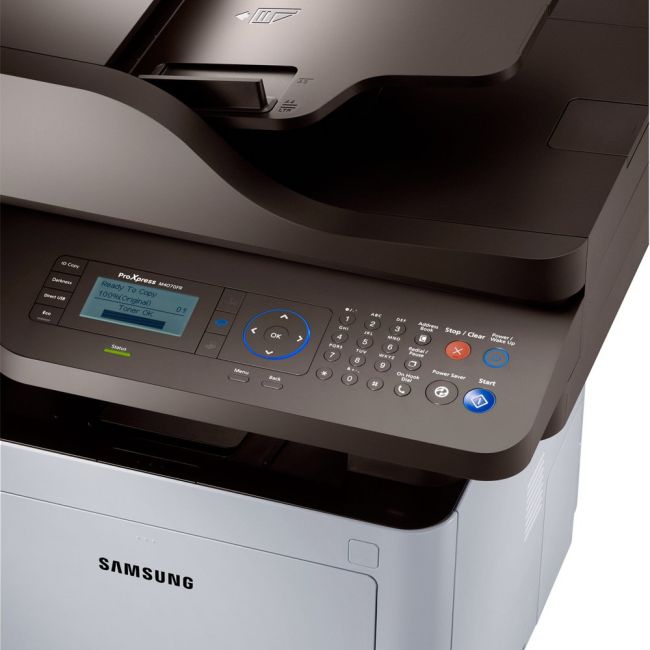 amsung ProXpress M4070FR A4 Mono Multifunction Laser Printer close up